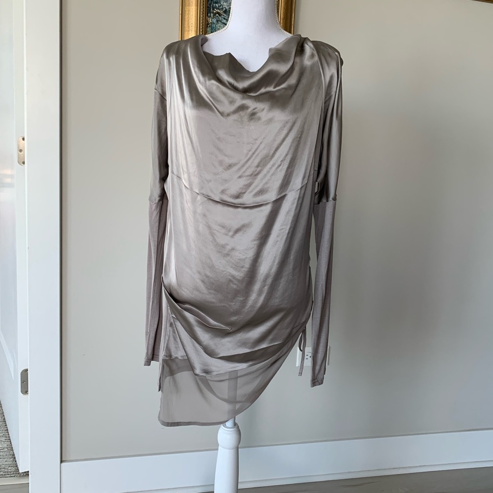 Gorgeous silver combo tunic/top- casual or fancy